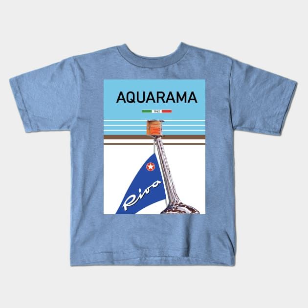 Riva Aquarama Cannes Monaco Yachting Kids T-Shirt by PB Mary